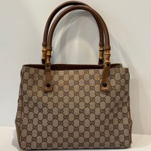 Vintage Gucci Monogramed GG Logo Tote